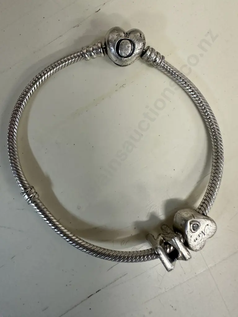 Pandora Bracelet With 2 x Charms Stamped 925 Image 1++